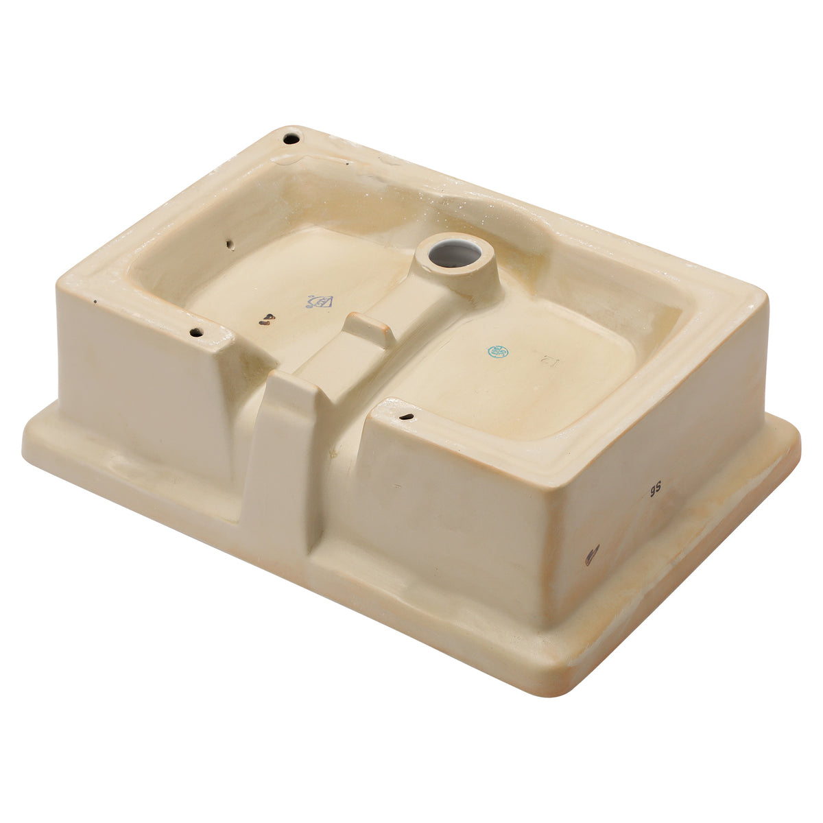 Sarlai 22''Rectangular White Porcelain Undermount Bathroom Sink