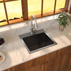 Sarlai 15'' x 15'' Stainless Steel Single Bowl Drop In Prep RV Bar Sink