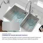 Sarlai 33'' x 22'' Stainless Steel Double Bowl Drop-in Kitchen Sink