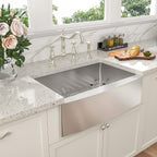 Sarlai 30'' x 21'' Stainless Steel Single Bowl Apron Front Farmhouse Sink