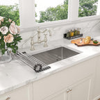 33 Undermount Kitchen Sink - Sarlai 33x19 Inch Kitchen Sink Undermount Single Bowl Stainless Steel 16 Gauge Under Counter Sink Basin