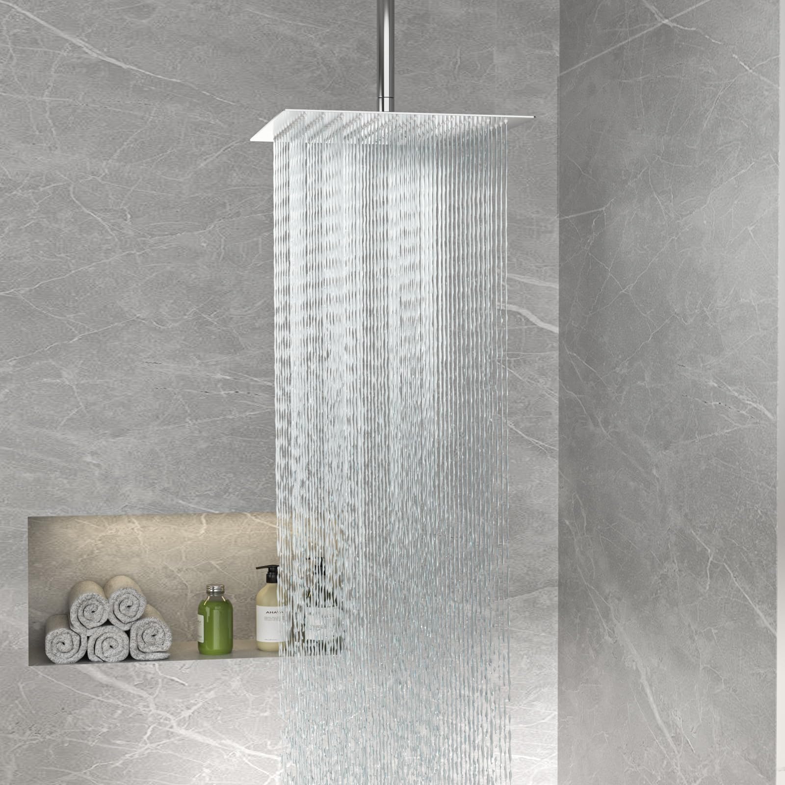 Sarlai 16'' Stainless Steel Square High-Pressure Rain Shower Head