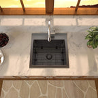 Sarlai 15'' x 15'' Stainless Steel Single Bowl Drop In Prep RV Bar Sink