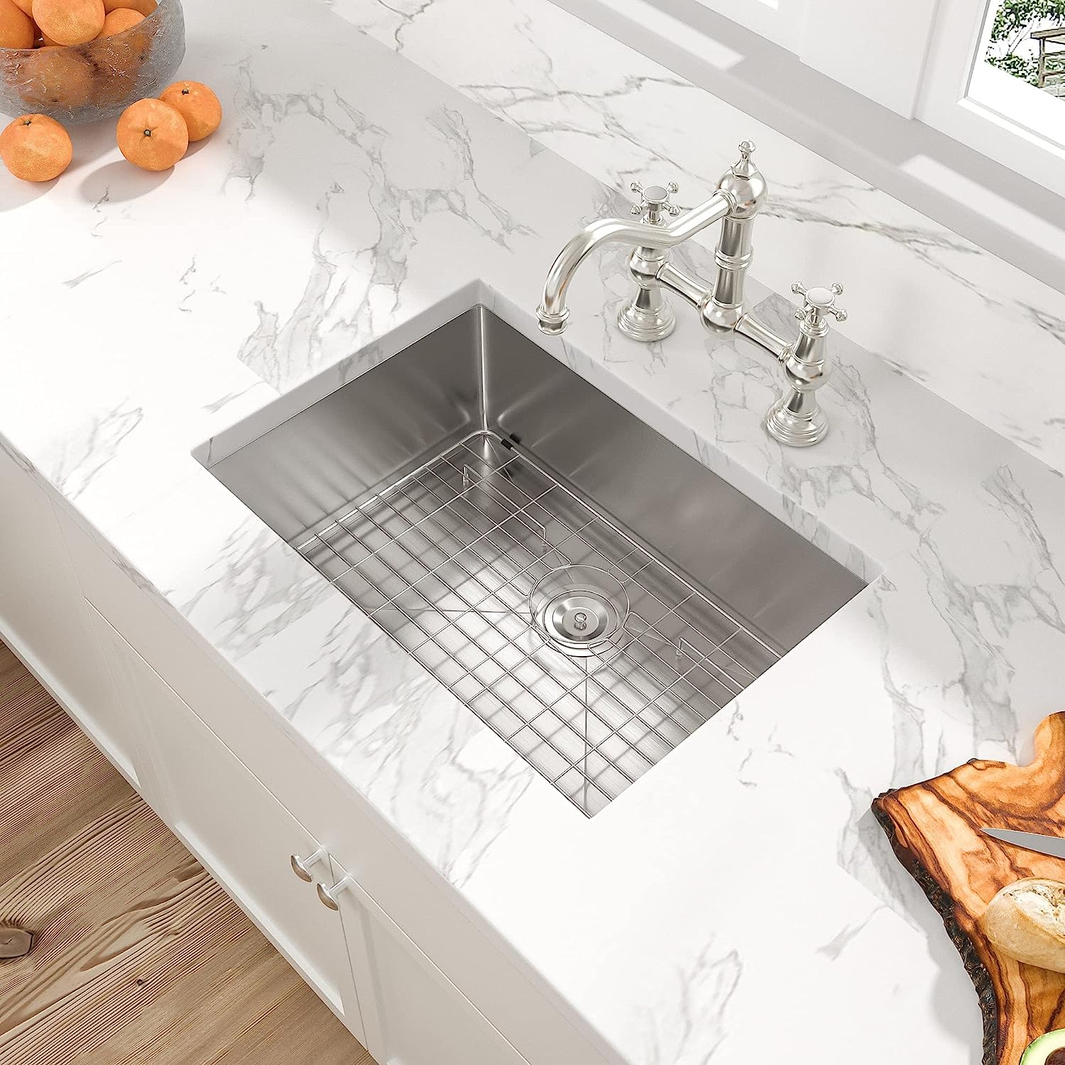 Sarlai 28'' Undermount Stainless Steel Single Bowl Kitchen Sink