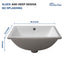 Sarlai 18.5''Rectangular White Ceramic Undermount Bathroom Sink