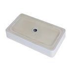 Sarlai 24'' x 14'' Ceramic Rectangle Vessel Drop-in Bathroom Sink