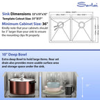 33 Kitchen Sink Double Bowl - Sarlai 33 inch Undermount Sink Gunmetal Black Double Basin 50/50 16 Gauge Stainless Steel Undermount Kitchen Sink Basin