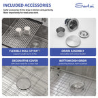 33 Kitchen Sink Double Bowl - Sarlai 33 inch Undermount Sink Gunmetal Black Double Basin 50/50 16 Gauge Stainless Steel Undermount Kitchen Sink Basin