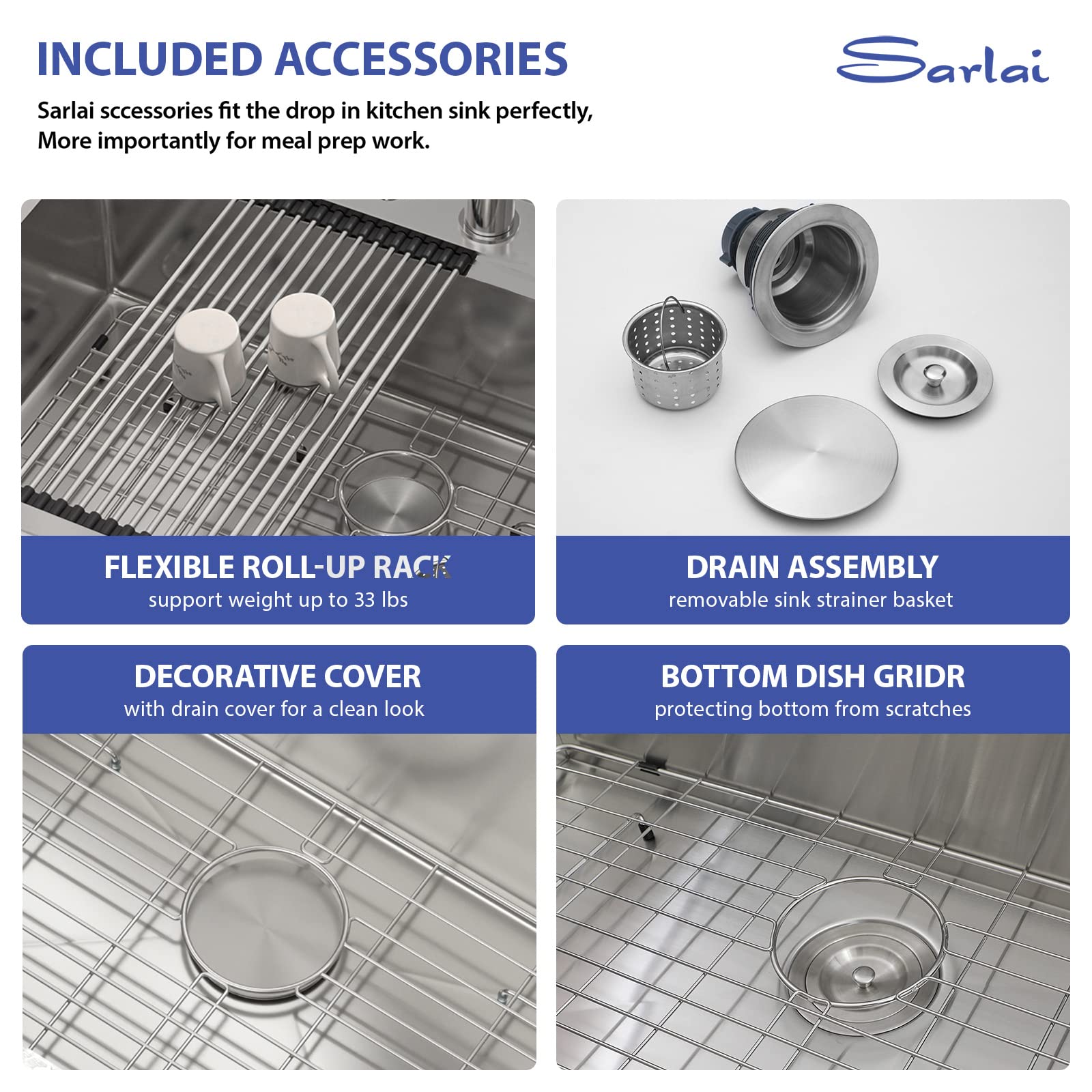 33 Kitchen Sink Double Bowl - Sarlai 33 inch Undermount Sink Gunmetal Black Double Basin 50/50 16 Gauge Stainless Steel Undermount Kitchen Sink Basin