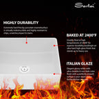 Sarlai 30in White Apron Front Single Bowl Ceramic Porcelain Fireclay Farmhouse Kitchen Sink