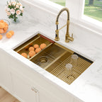 Sarlai 33'' Honeycomb Nano Undermount Single Bowl Stainless Steel Workstation Kitchen Sink