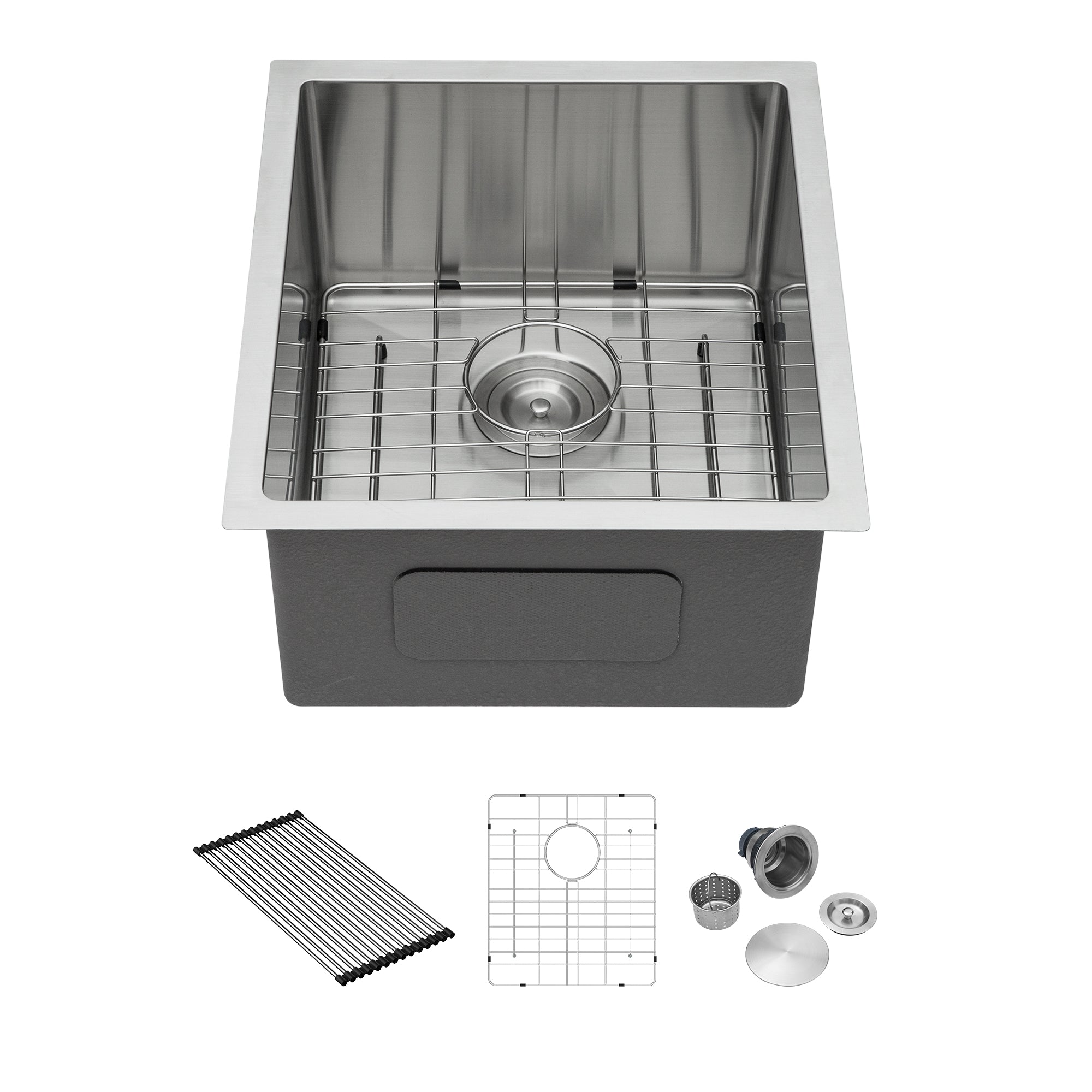 Sarlai 17'' x 19'' Undermount Prep RV Single Bowl Stainless Steel Bar Sink Main image