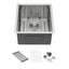 Sarlai 17'' x 19'' Undermount Prep RV Single Bowl Stainless Steel Bar Sink