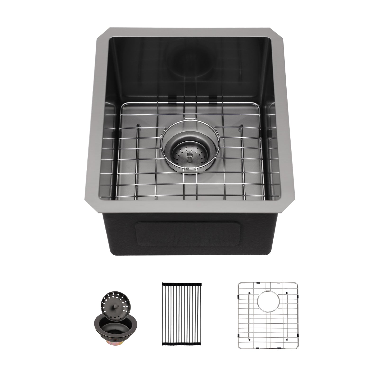 Sarlai 15'' x 17'' Undermount Single Bowl Stainless Steel Bar Sink Main image