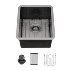 Sarlai 15'' x 17'' Undermount Single Bowl Stainless Steel Bar Sink