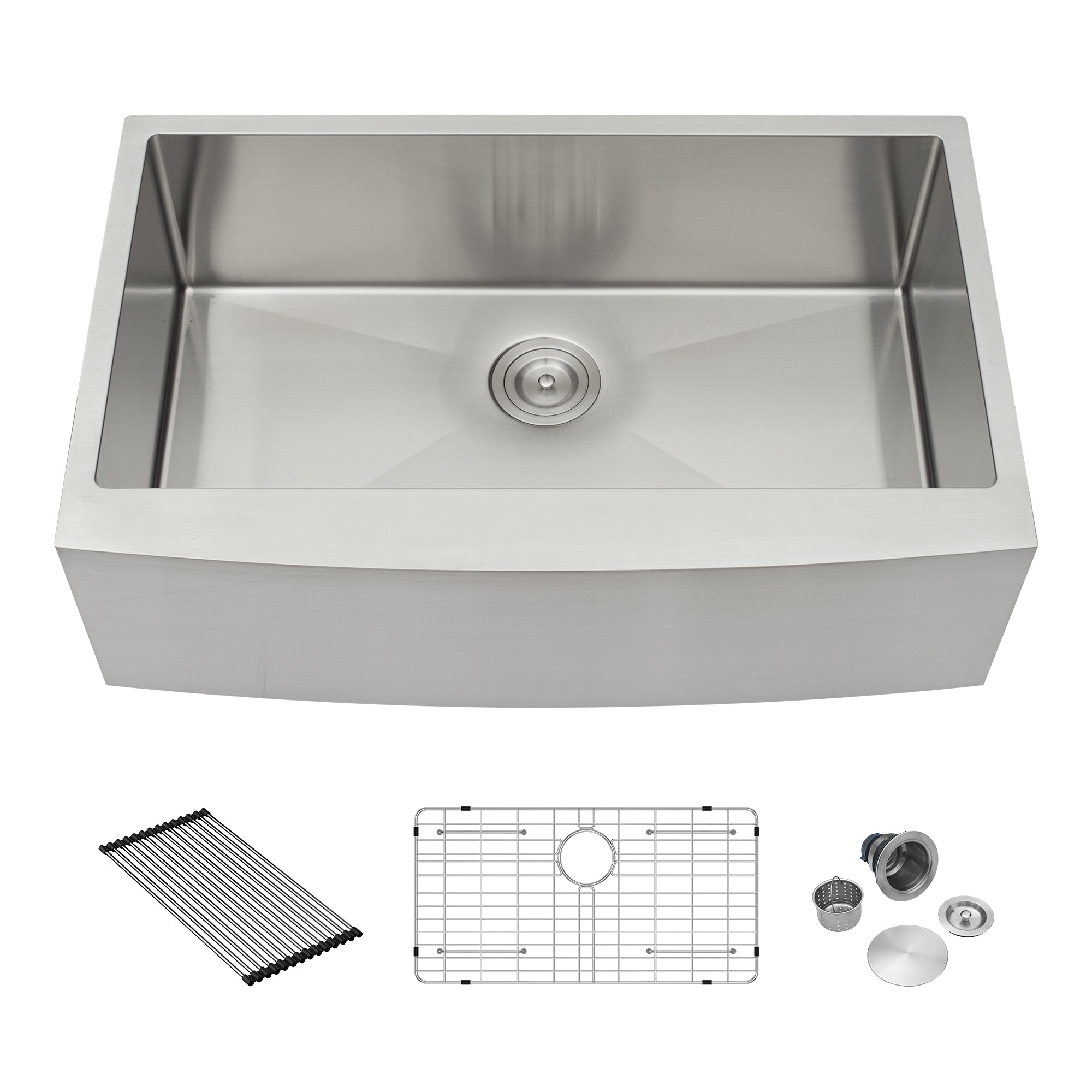 Sarlai 36'' x 21'' Apron Front Stainless Steel Kitchen Farmhouse Sink Main image