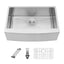 Sarlai 30'' x 21'' Stainless Steel Single Bowl Apron Front Farmhouse Sink