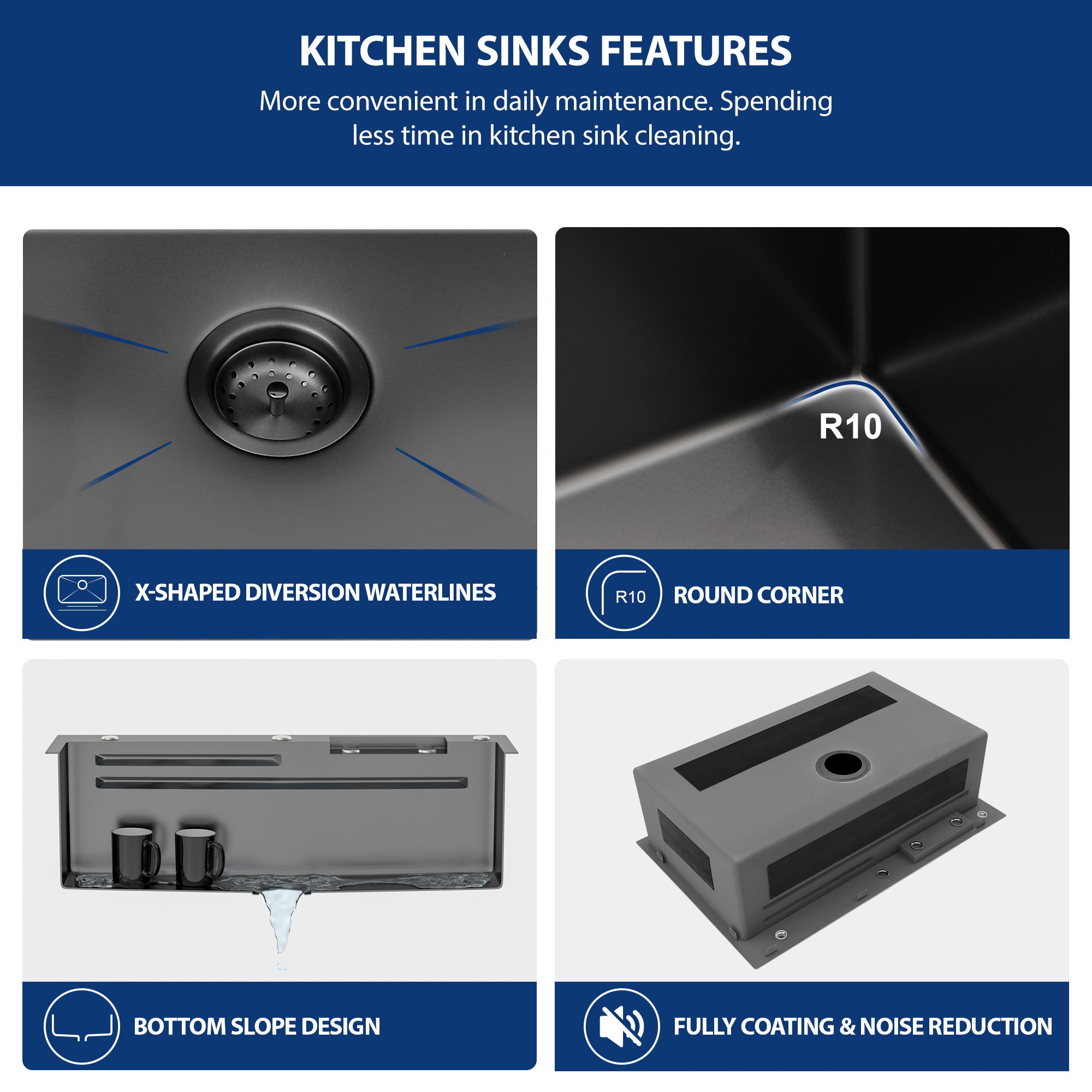 Sarlai 33'' Stainless Steel Drop In Single Bowl Workstation Kitchen Sink