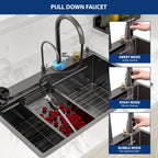 Sarlai 33'' Stainless Steel Drop In Single Bowl Workstation Kitchen Sink