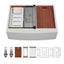 Sarlai 30in Stainless Steel Low Divide Double Bowl 60/40 Apron Front Workstation Farmhouse Sink