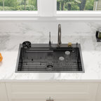 Sarlai 33'' Stainless Steel Drop In Single Bowl Workstation Kitchen Sink