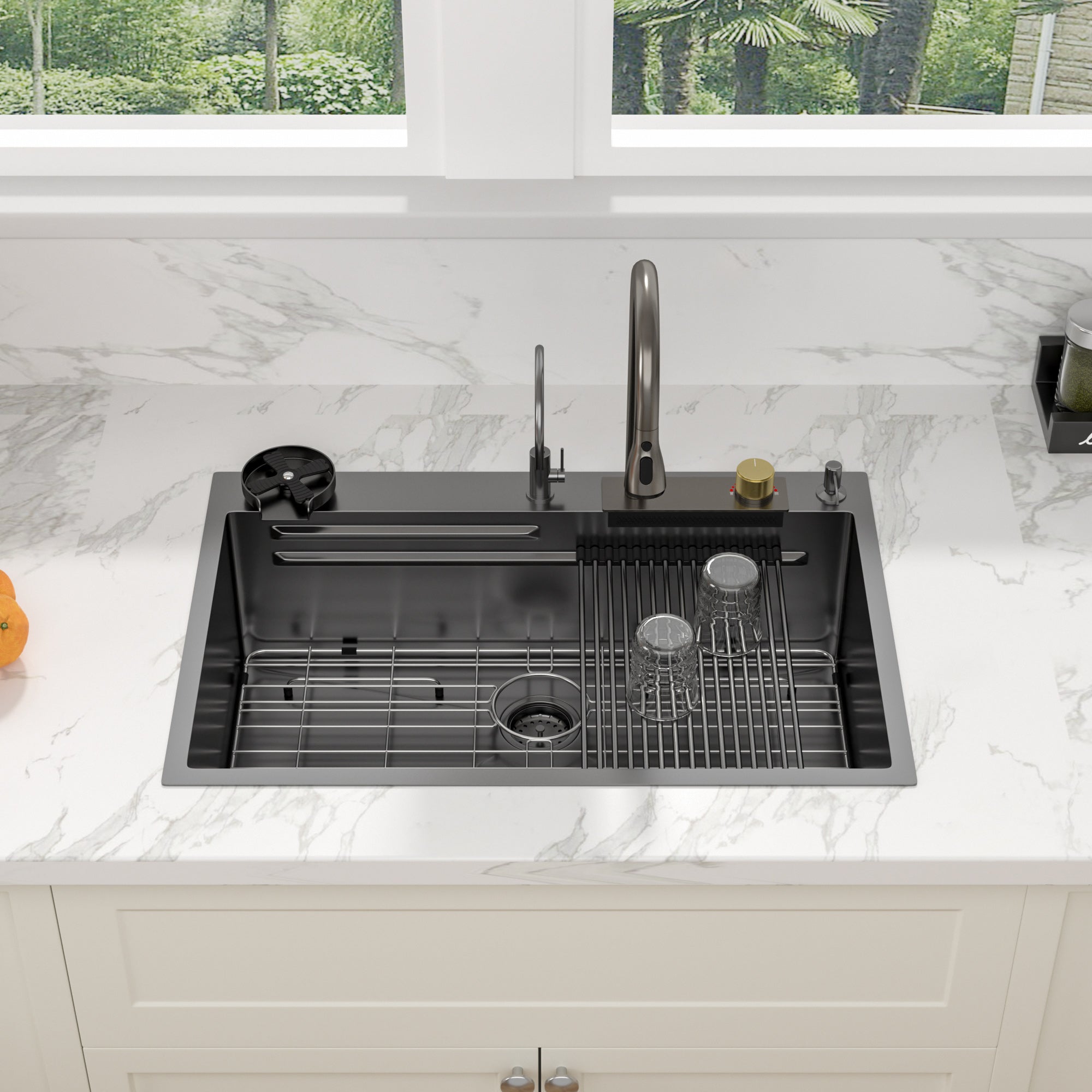 Sarlai 33'' Stainless Steel Drop In Single Bowl Workstation Kitchen Sink