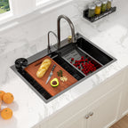 Sarlai 33'' Stainless Steel Drop In Single Bowl Workstation Kitchen Sink